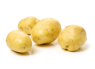 New potato isolated on white background 