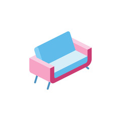 Sofa isometric illustrate icon design