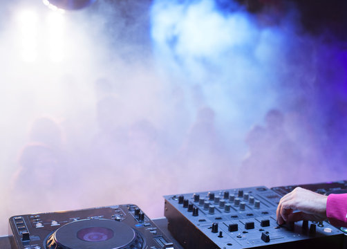 DJ in nightclub