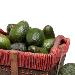 Avocado on white background