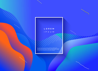 Colorful geometric background. Fluid shapes composition. Eps10 vector. - Vector