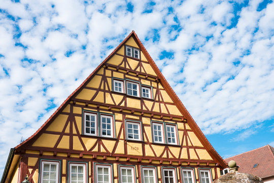 Half Timbered Houses In Bad Mergentheim, Germany