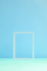 Two-Tone Background and White Frame.