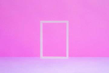 Two-Tone Background and White Frame.