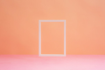 Two-Tone Background and White Frame.