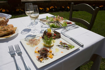 Seafood Dishes Food of Bocca di Magra Italy