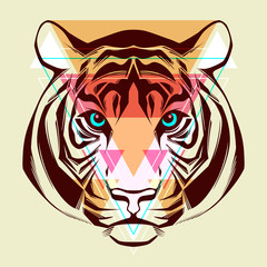 Tiger. Fashion illustration
