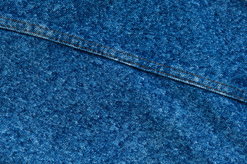 classic grunge background: real old american denim, close, scar and thread, short focus, top view