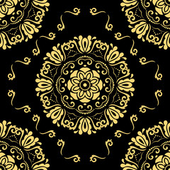 Orient classic golden pattern. Seamless abstract background with vintage elements. Orient background