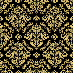 Orient classic golden pattern. Seamless abstract background with vintage elements. Orient background