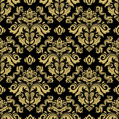 Orient classic golden pattern. Seamless abstract background with vintage elements. Orient background