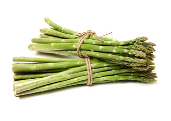 Asparagus on white background