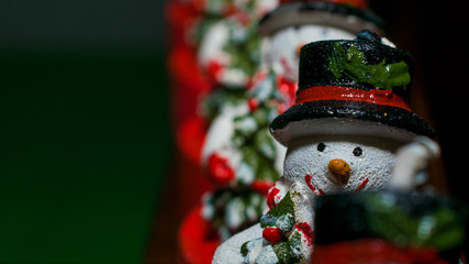christmas decoration a snowman shape candle