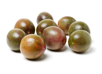 Passion fruit on white background