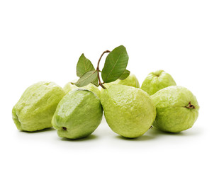 Pink guava isolated on white background