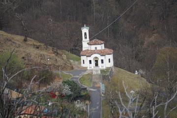 small church in the mountains in Ticino, Switzerland © poupine