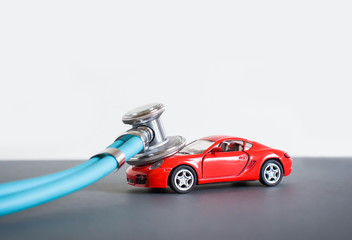 Car diagnostics, stethoscope, inspection, repair and maintenance