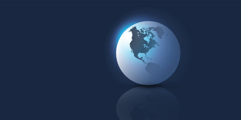     Earth Globe Design - Global Business, Technology, Globalisation Concept, Vector Template 
