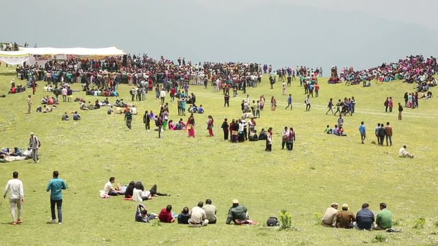 Dayara Bugyal, in Uttarkashi district, meaning "high altitude meadow" is at an elevation of 3,408 metres. The beautiful meadows are developed into ski slopes covering an area of 28 square kilometres .