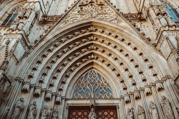 Old Church in the Gothic Quarter of Barcelona. It is aslo called as Barri Gotic.