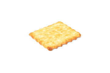 Cracker cookies isolated on white background. 