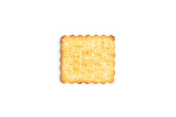 Cracker cookies isolated on white background. 