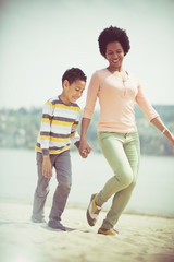 There's nothing like a leisurely stroll on the beach.