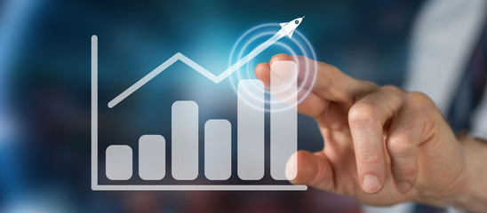 Man touching a business analysis concept