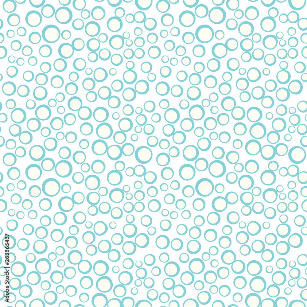 Poster Simple circle shapes background. Vector geometric abstract seamless pattern.