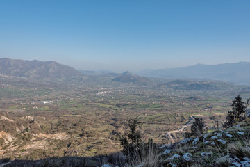Obraz premium View from an Abandoned Village in Southern Italy Destroyed by Earthquake