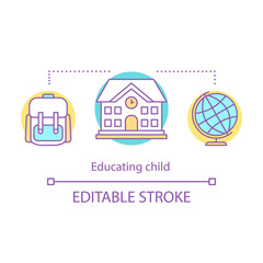 Educating child concept icon