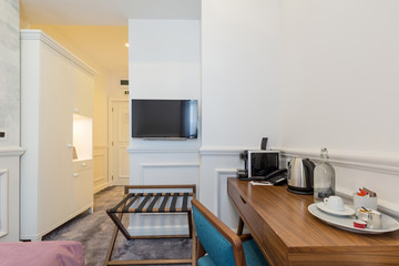Interior of a modern hotel room
