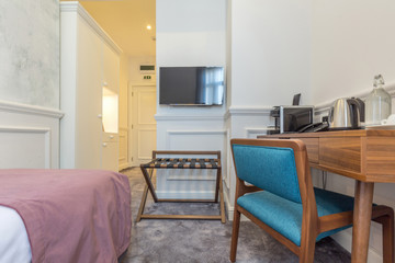 Interior of a modern hotel room