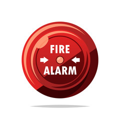 Fire alarm vector isolated illustration