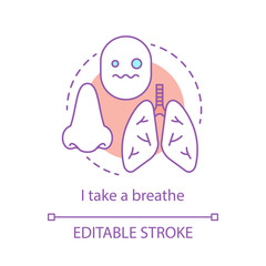 Take breath concept icon