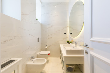Interior of a luxury hotel bathroom