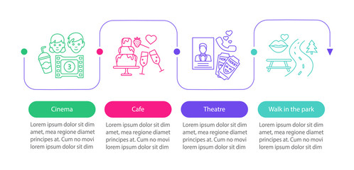 First date vector infographic template