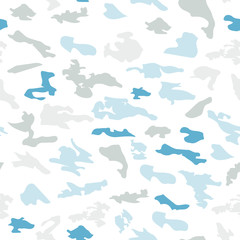 Vector seamless pattern with small abstract organic shapes . Modern background in light pastel colors