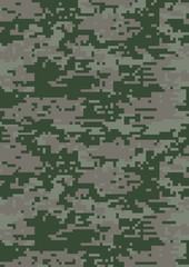 Digital dark green military camouflage texture background