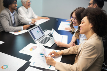 Successful business group of people at work in office