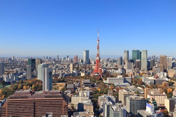 Tokyo urban skyline