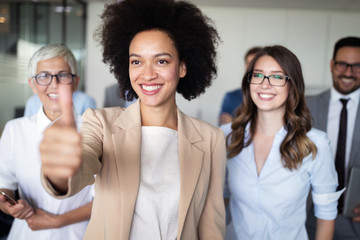 Successful business group of people at work in office