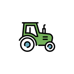 Naklejka premium Vector Farmer Tractor Icon