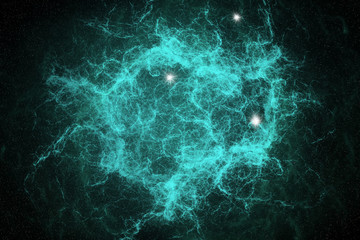 Vibrant night sky with stars and nebula