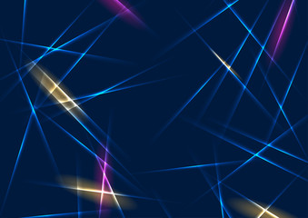 Colorful glowing laser beams lines abstract background