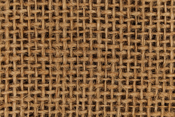Burlap woven texture seamless. jute background close up macro