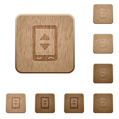 Mobile adjust settings wooden buttons