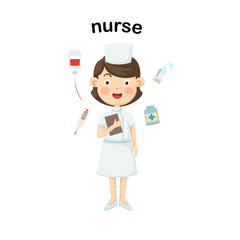 Profession nurse.vector