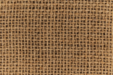 Burlap woven texture seamless. jute background close up macro