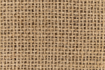 Burlap woven texture seamless. jute background close up macro
